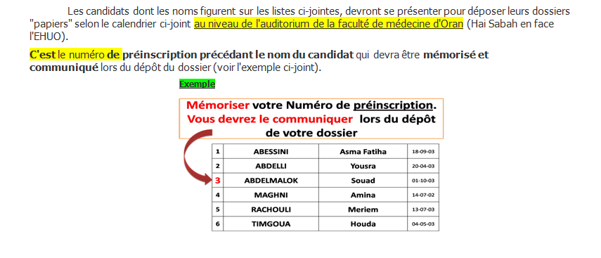 02 inscription concours de résidanat 2eme phase